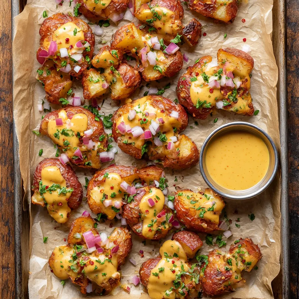 Smoked Cajun Smashed Potatoes