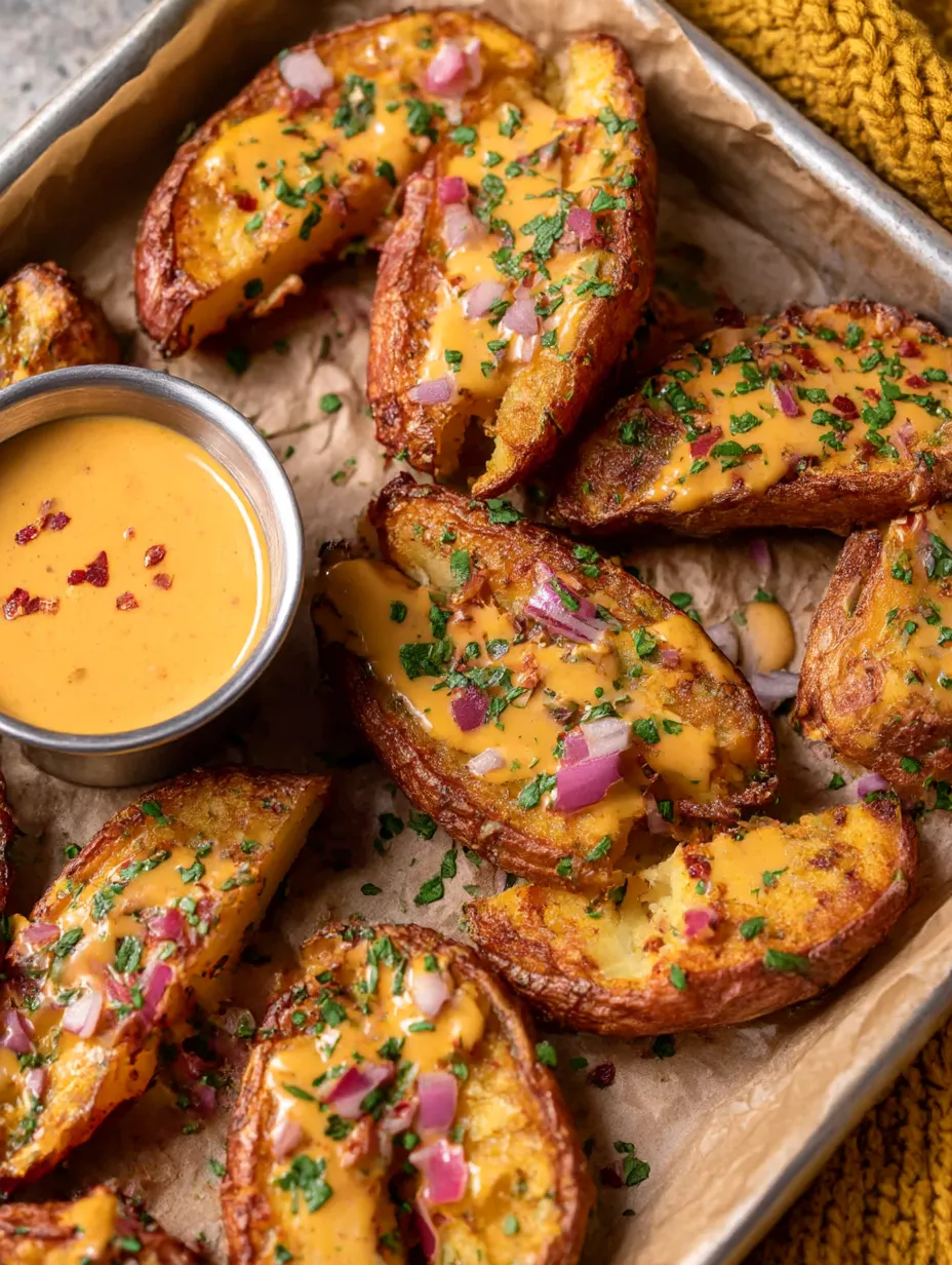 Smoked Cajun Smashed Potatoes Recipe.