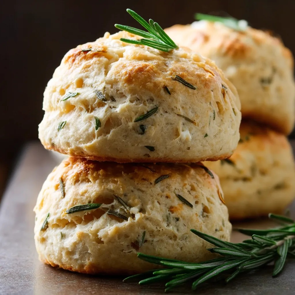 Easy Rosemary Goat Cheese Biscuits.