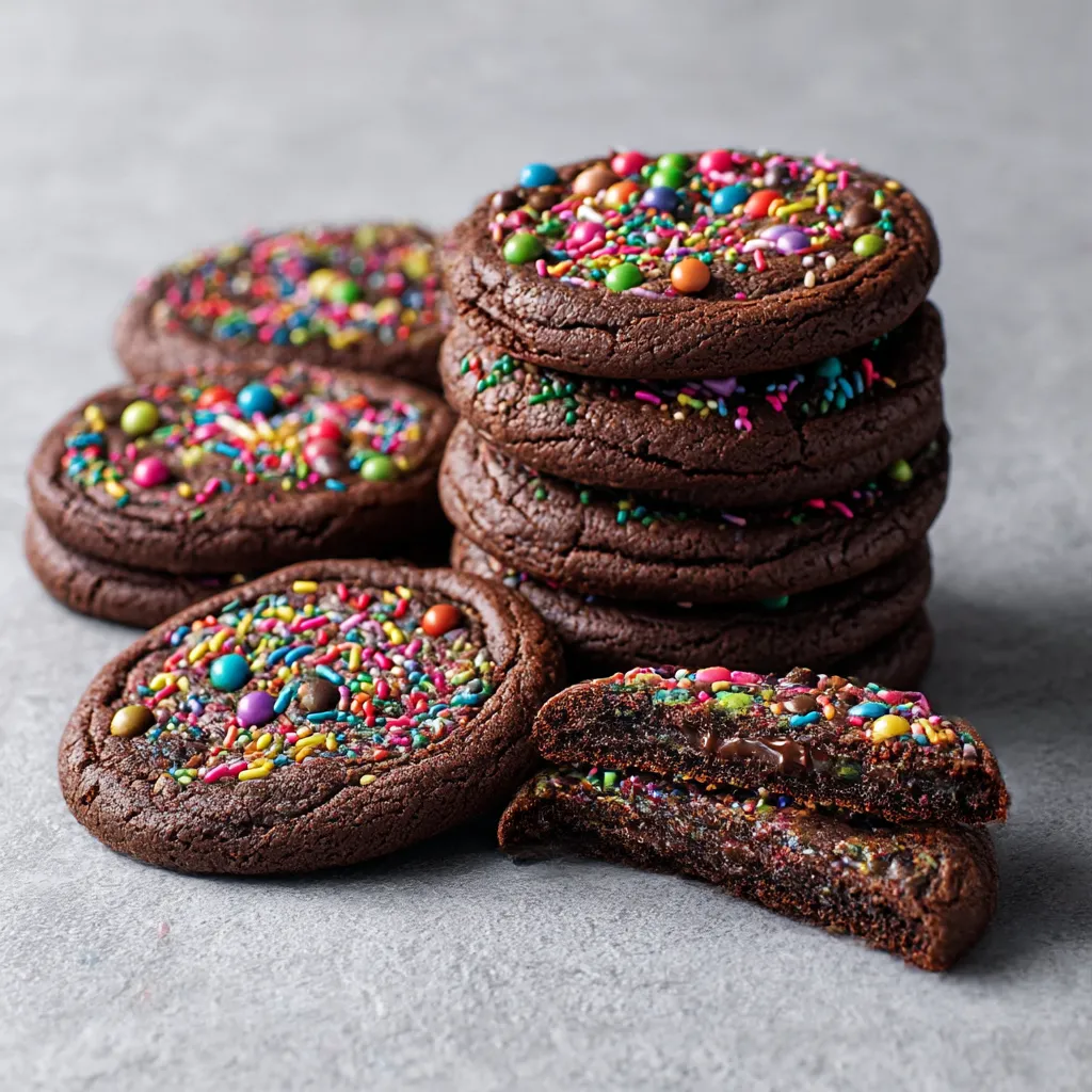 Ganache-Stuffed Brownie Cookies