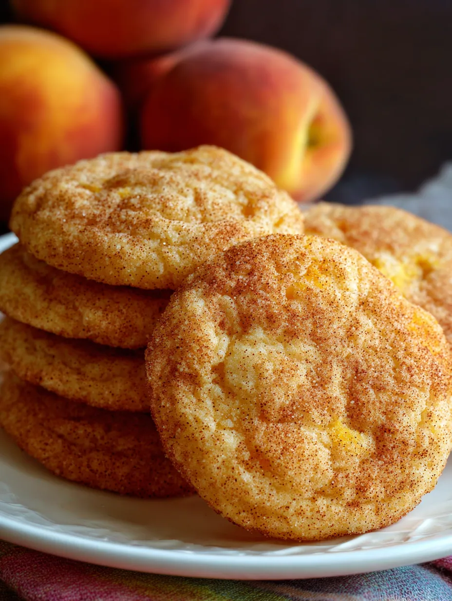 A plate of Peach Snickerdoodles.