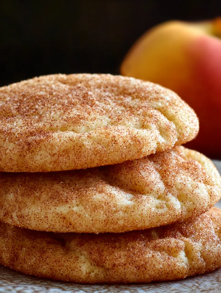 Easy Peach Snickerdoodles.