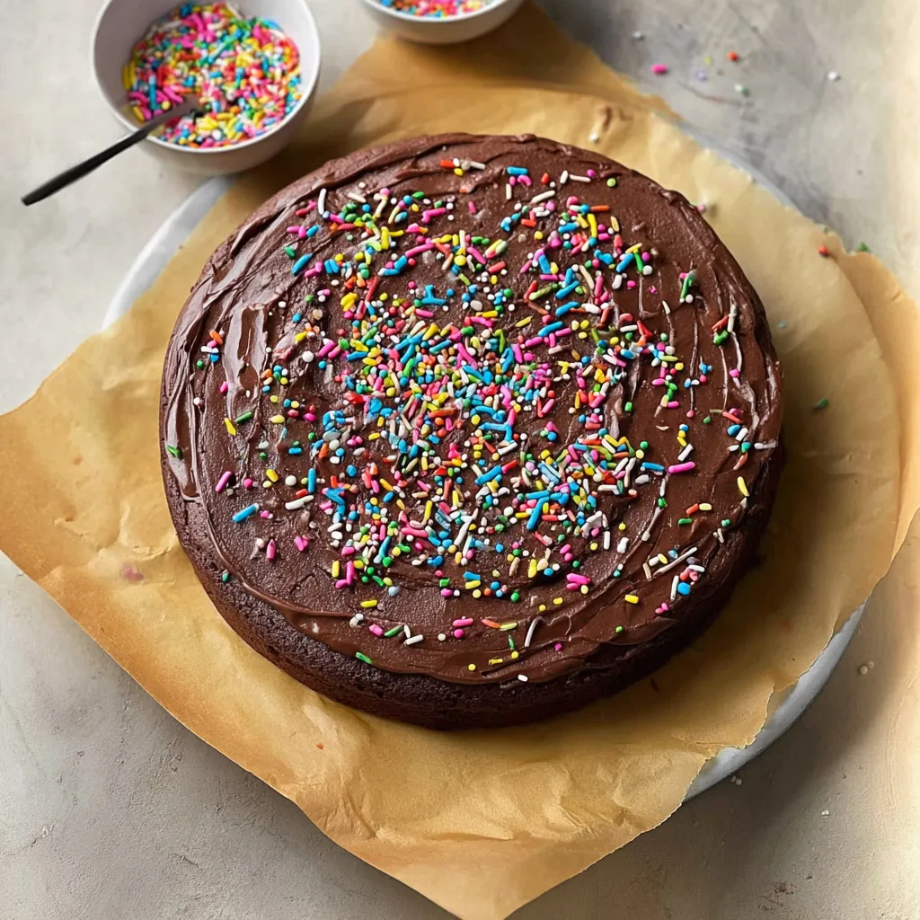 Brownie Birthday Cake
