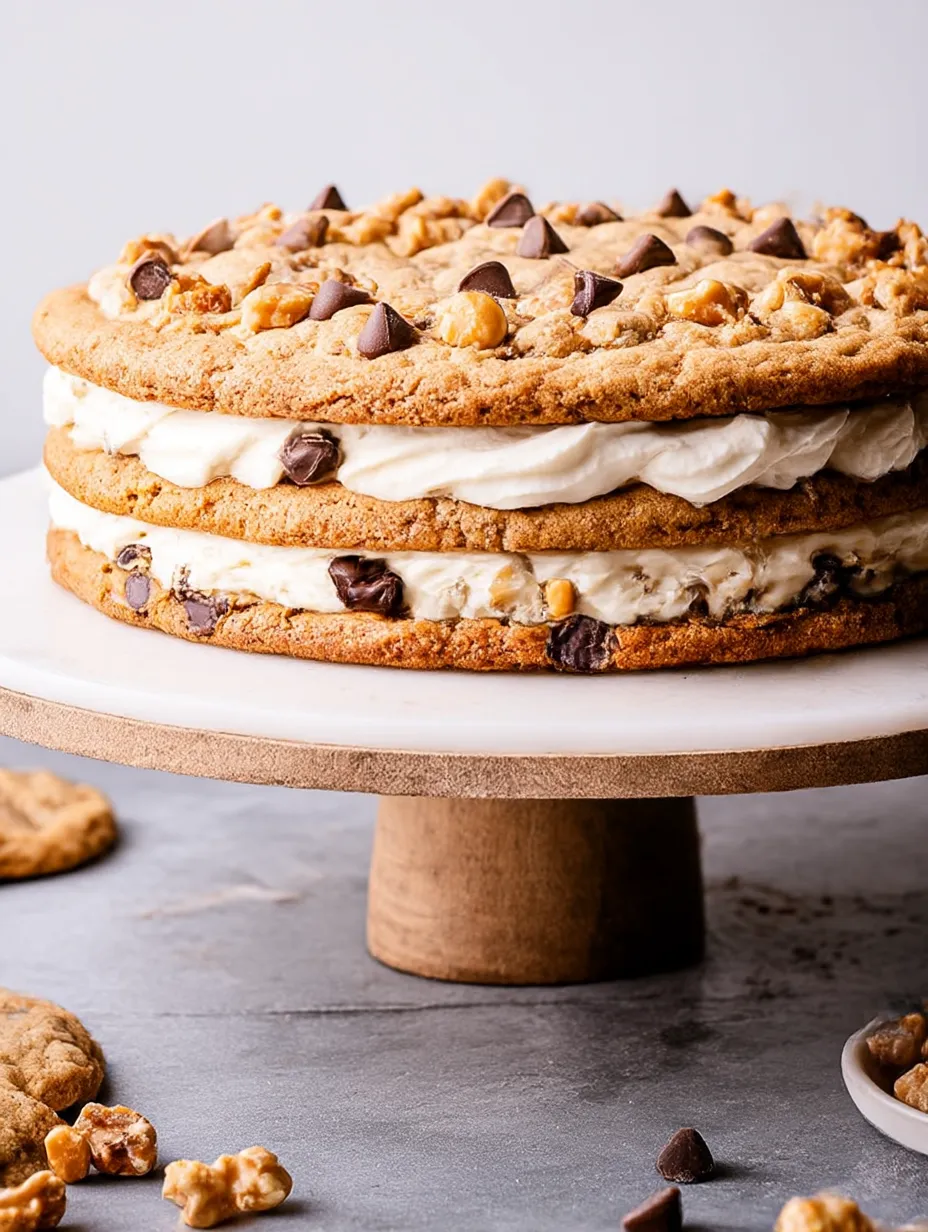 A large chocolate chip cookie cake.