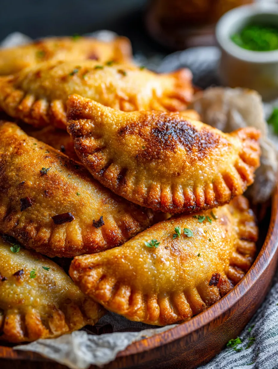 A plate of Spicy Beef Empanadas.