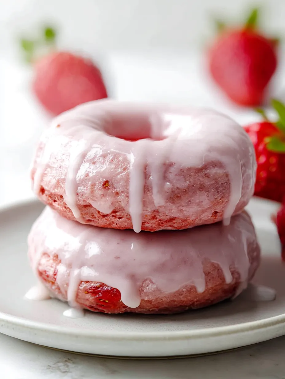 Strawberry Donuts Recipe.
