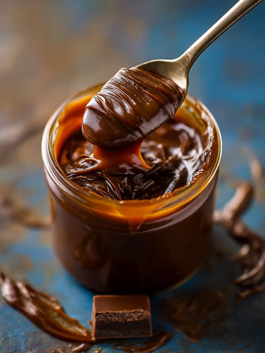 Easy Chocolate Caramel Fudge Sauce.