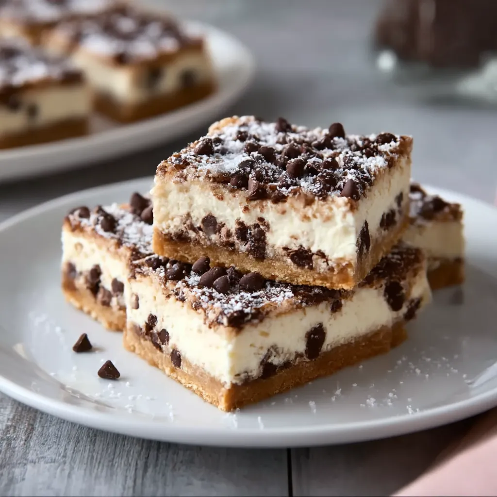 Cannoli Cheesecake Bars