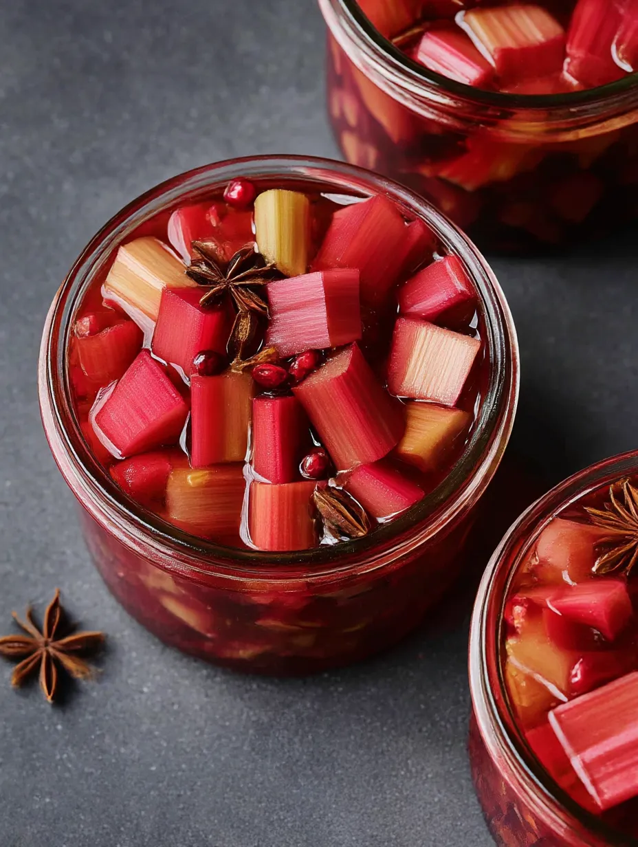 Easy Pickled Rhubarb.