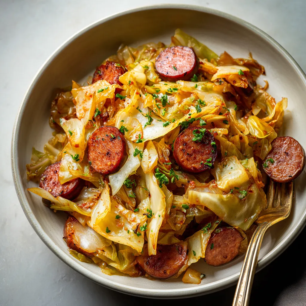Sautéed Cabbage and Kielbasa
