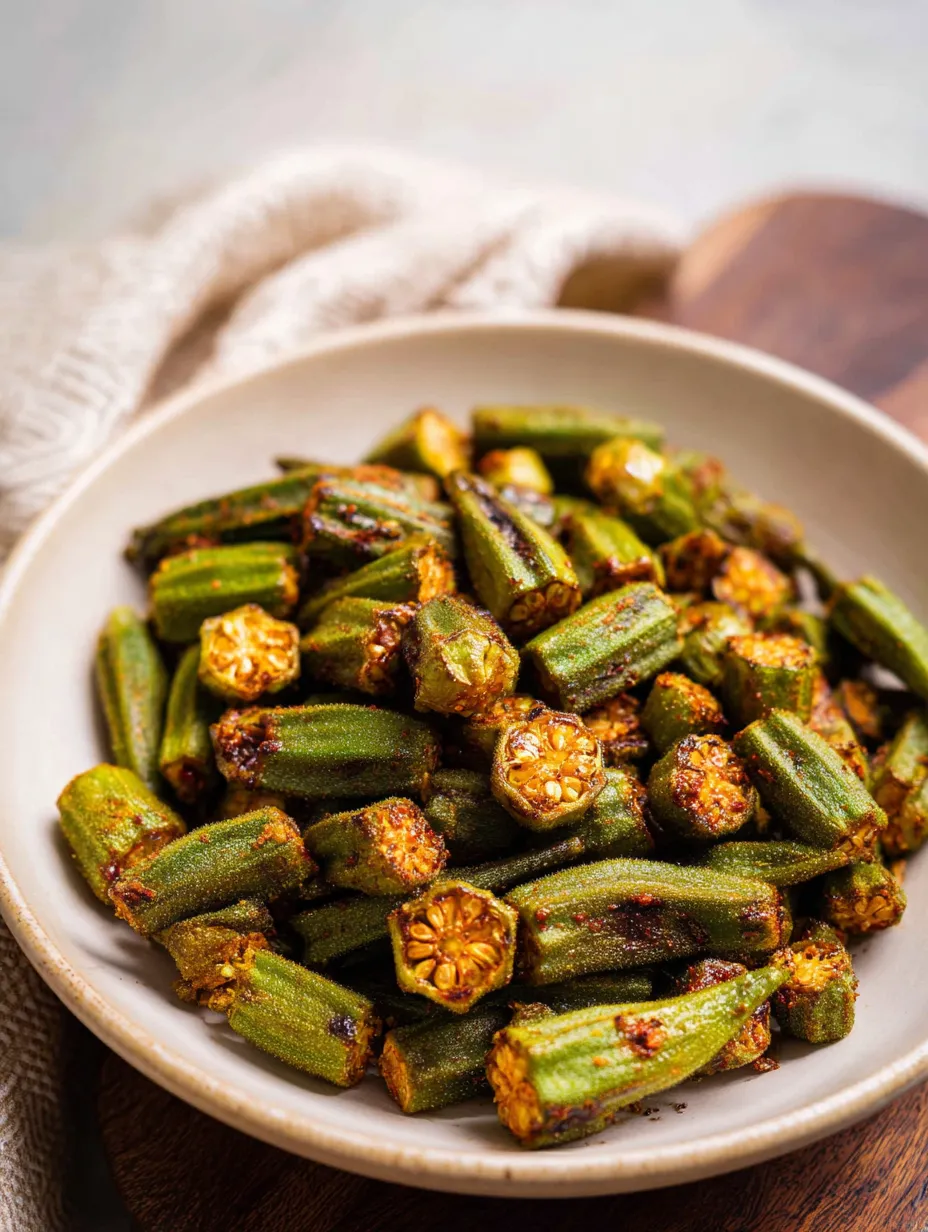 A bowl of Roasted Okra.