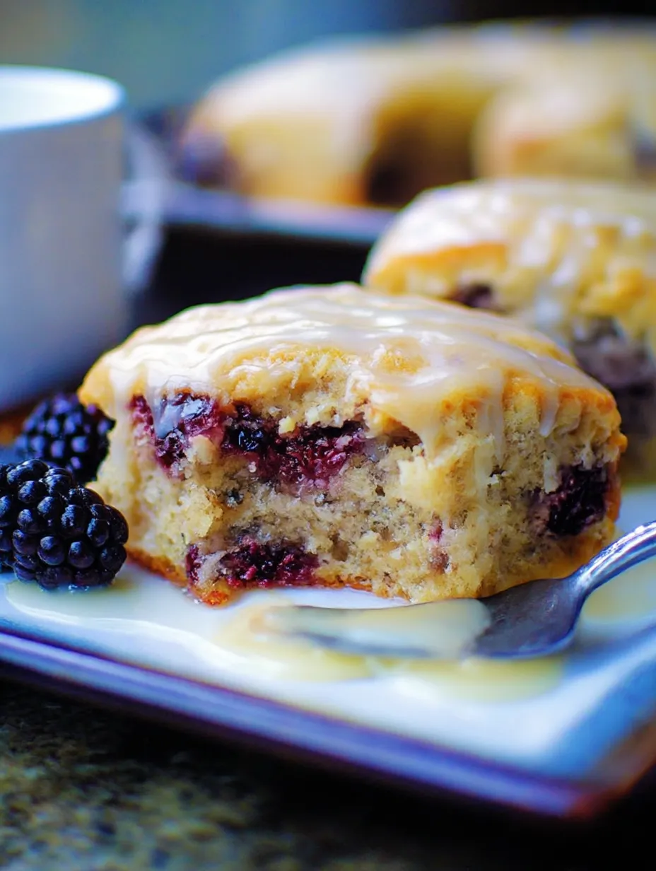 A plate of Blackberry Buttermilk Biscuits.