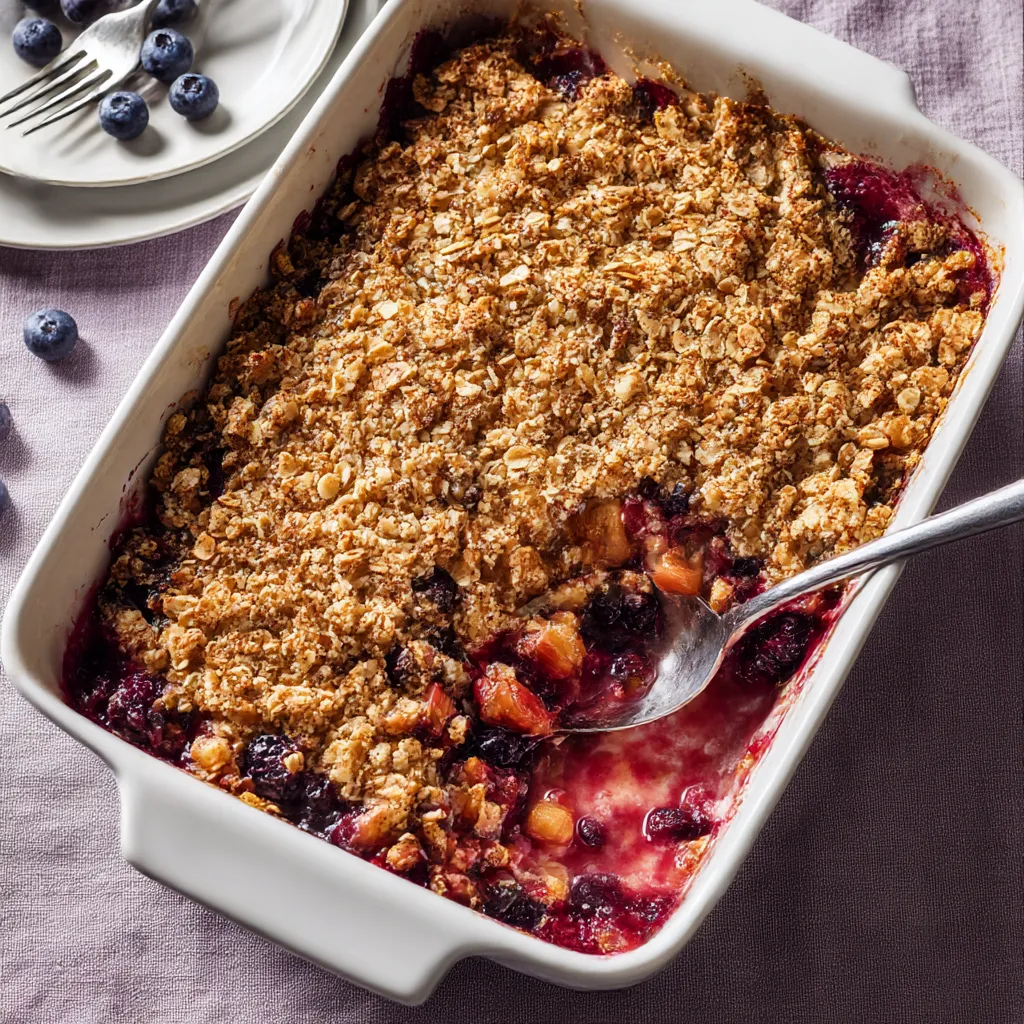Blueberry Rhubarb Crisp Recipe