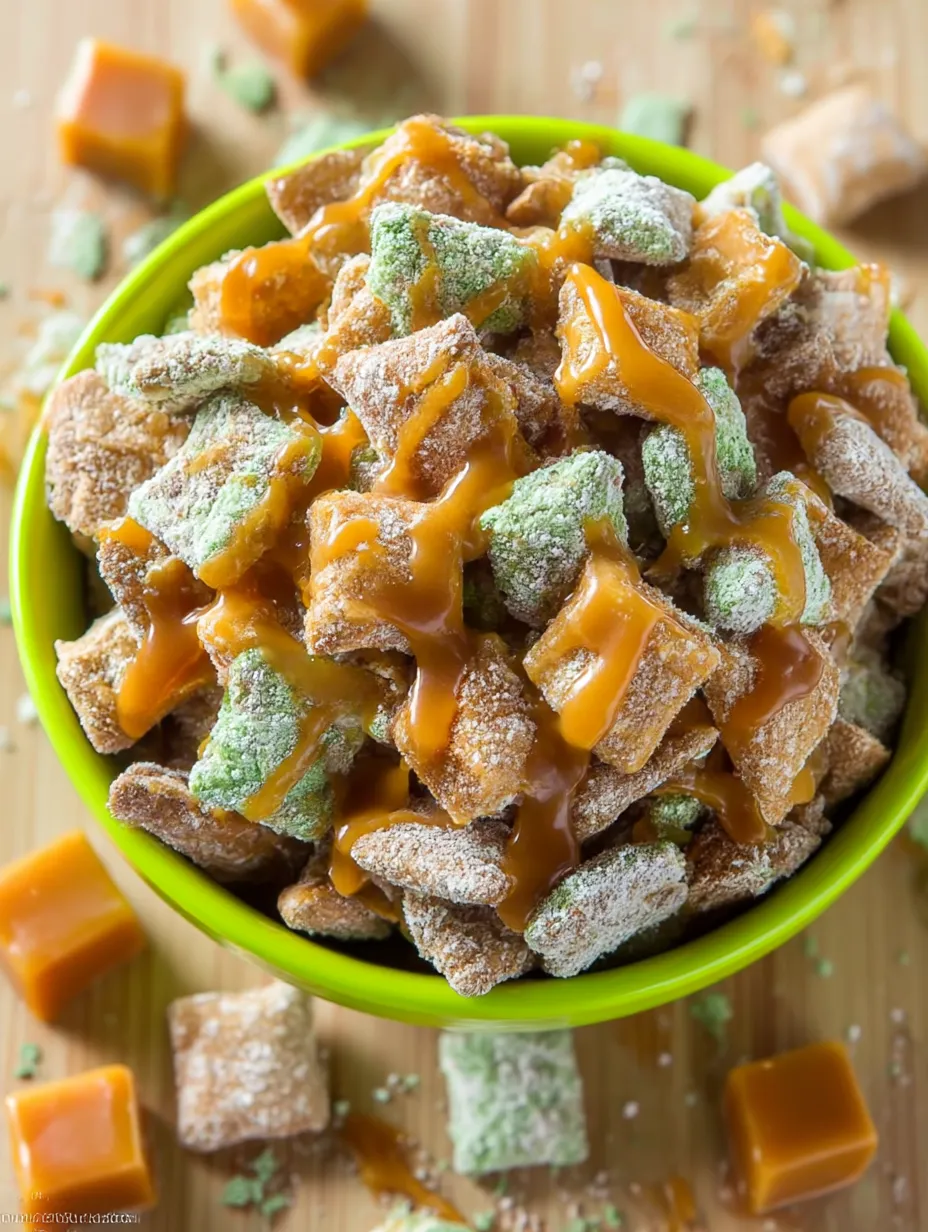 Easy Caramel Apple Puppy Chow.