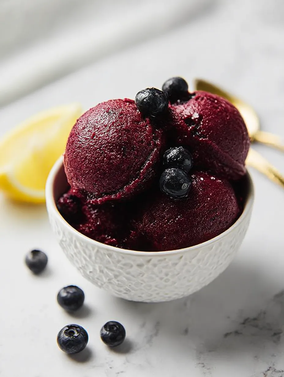 Blueberry Lemon Sorbet Recipe.