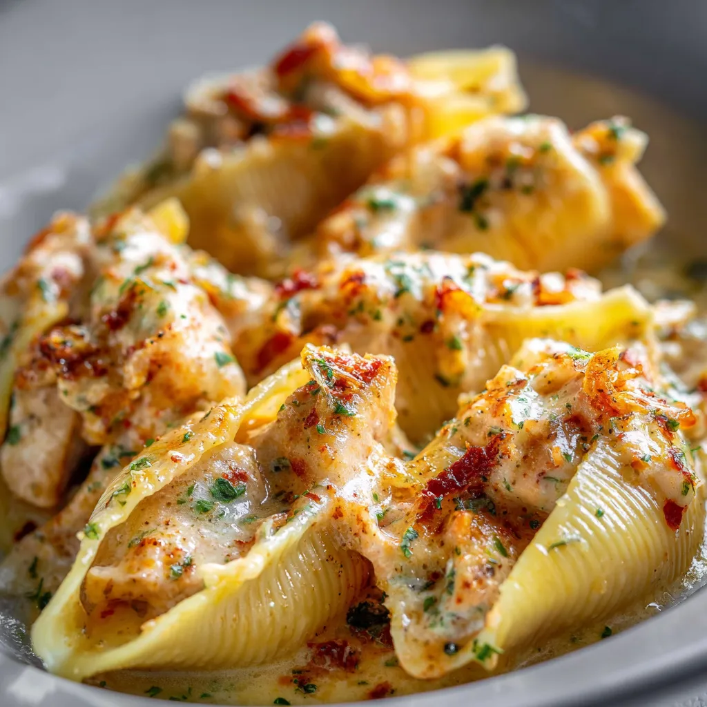 Chicken Scampi Stuffed Pasta Shells