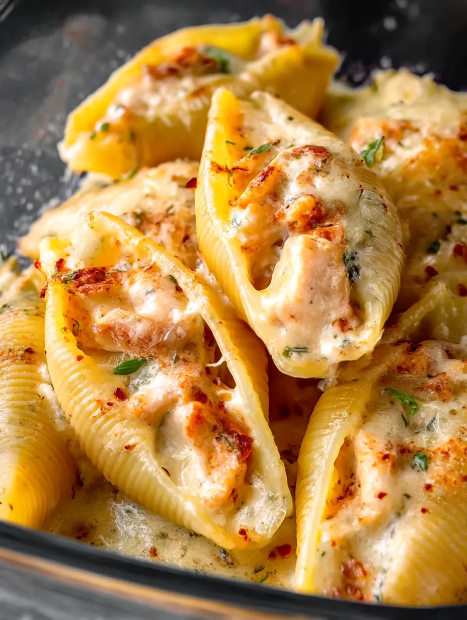 A plate of pasta with cheese and chicken.
