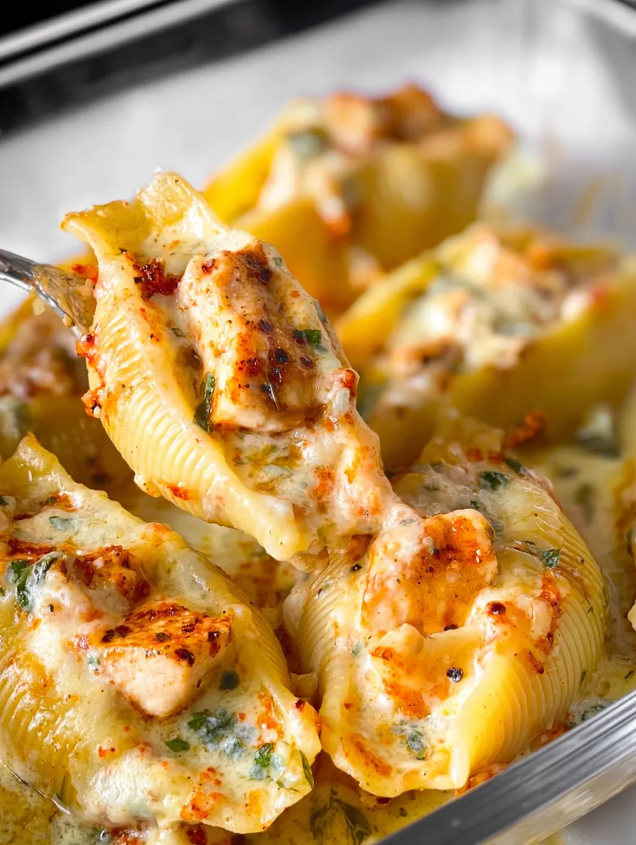 Chicken Scampi Stuffed Pasta Shells Recipe.