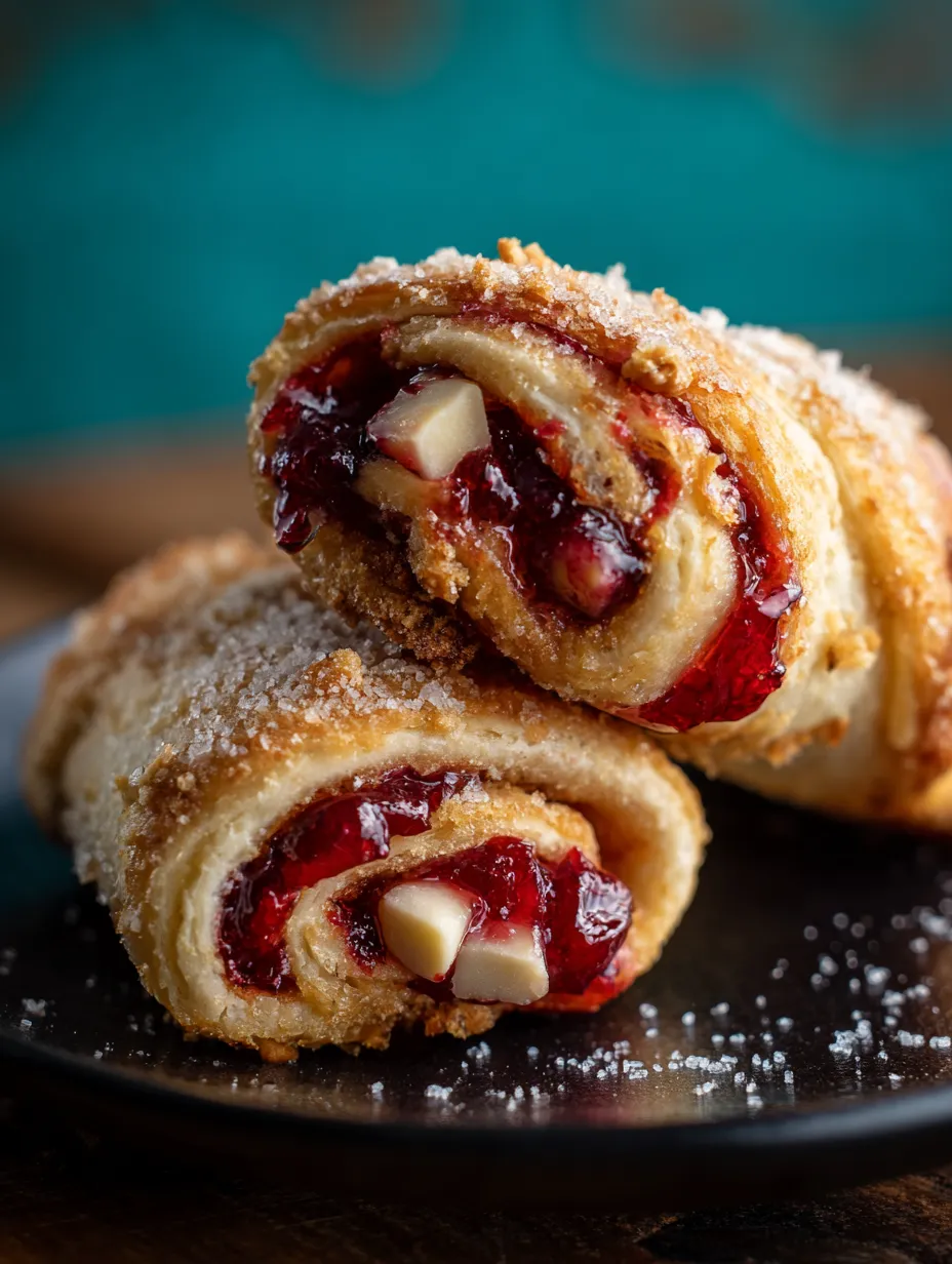 Easy Cherry Almond Rugelach.