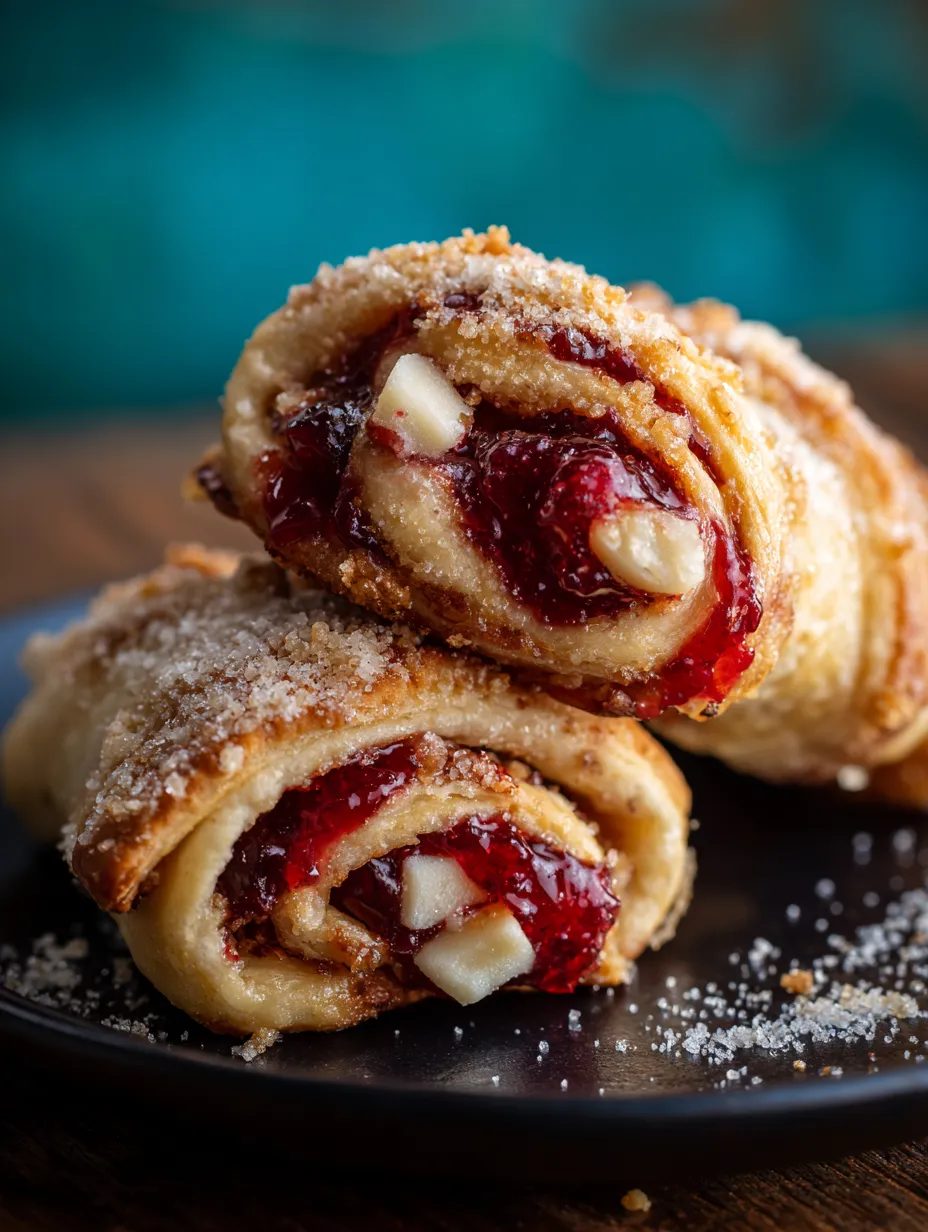 A plate of Cherry Almond Rugelach.
