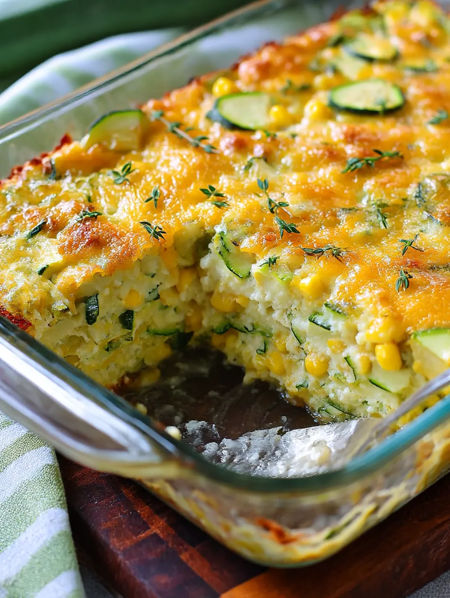 Easy Zucchini Cornbread Casserole.