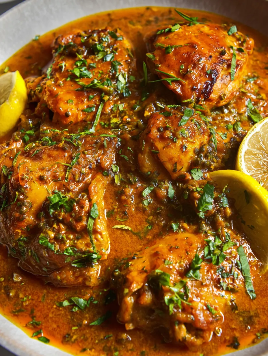 A plate of Rhubarb Chicken.
