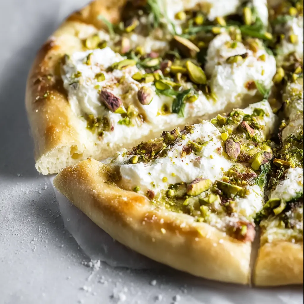 Burrata Pistachio White Pizza