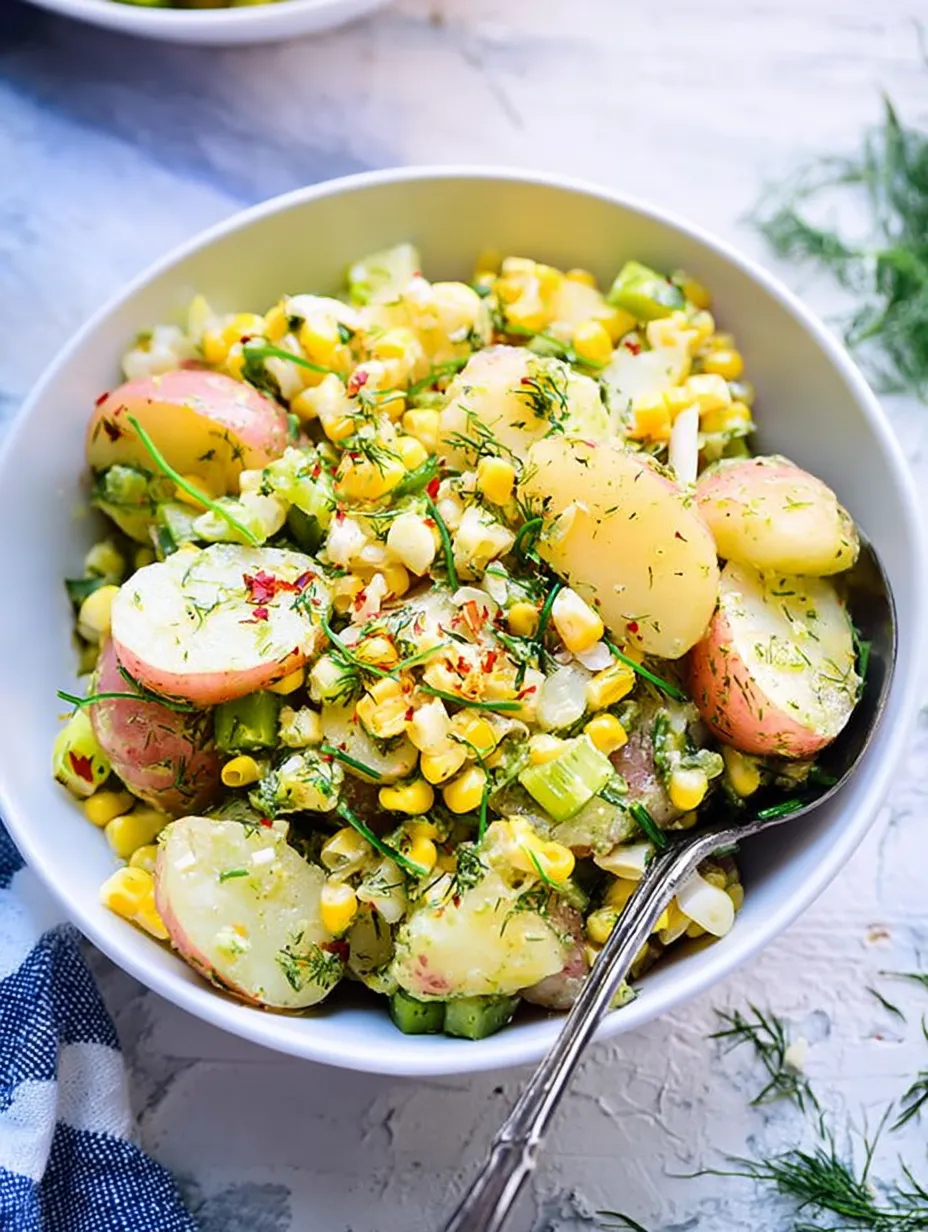 A bowl of French-Style Summer Potato Salad.