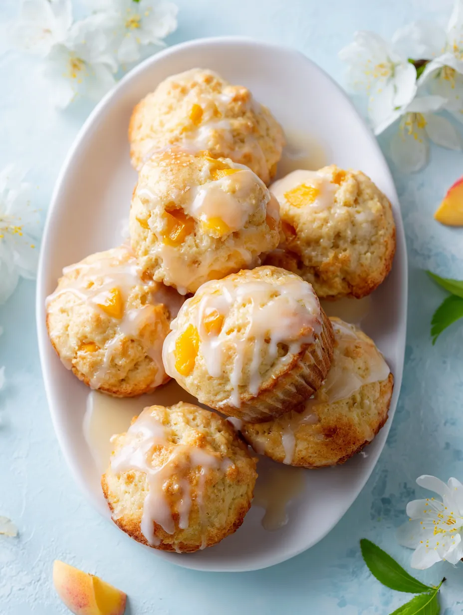 A plate of muffins with a glaze on top.