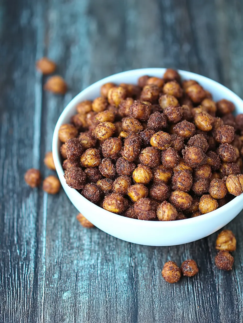 A bowl of Cinnamon Roasted Chickpeas.