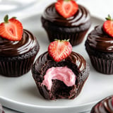 Chocolate Covered Strawberry Cupcakes