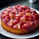 Strawberry Rhubarb Upside Down Cake