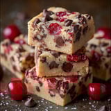 Chocolate Chip Maraschino Cherry Shortbread Bars